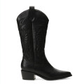 Botas de Mujer Miss Carol EDNA tejana con diseño en la caña Negro