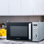 MICROONDAS 25 LTS. DIGITAL - GRILL - SILVER 900W – 6 NIVELES - FRENTE INOX. negro