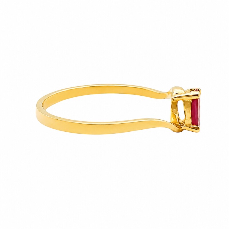 Anillo Solitario-Oro Bajo-Piedra Rubi-AN8134 conpiedra