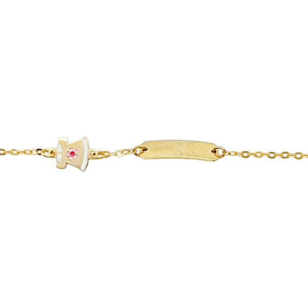 Pulsera Identidad Niña-Oro bajo-Resina-PU8088 sinpiedra
