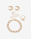 Bijouterie Set Con Dijes Bijou Set Metal - Dorado