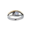 Anillo Halo-Plata y Oro-Piedra Zirconia-AN5251 conpiedra