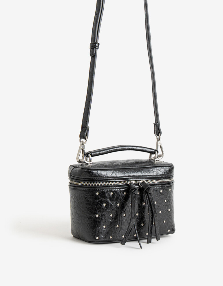Bandoleras Cartera Formato Bandolera Con Tachas - Negro