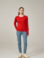 Sweater Planus Rojo Oscuro