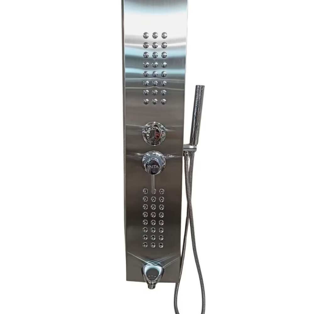 Panel de ducha monocomando exterior con transferencia, 4 vías ducha escocesa OXFORD Cromado Panel De Ducha Monocomando Exterior Con Transferencia, 4 Vías Ducha Escocesa Oxford Cromado