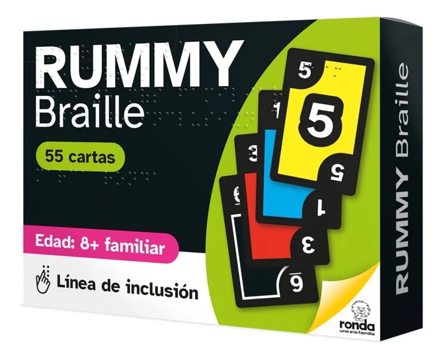 Juego De Cartas Rummy Braille Línea Inclusiva Ronda 