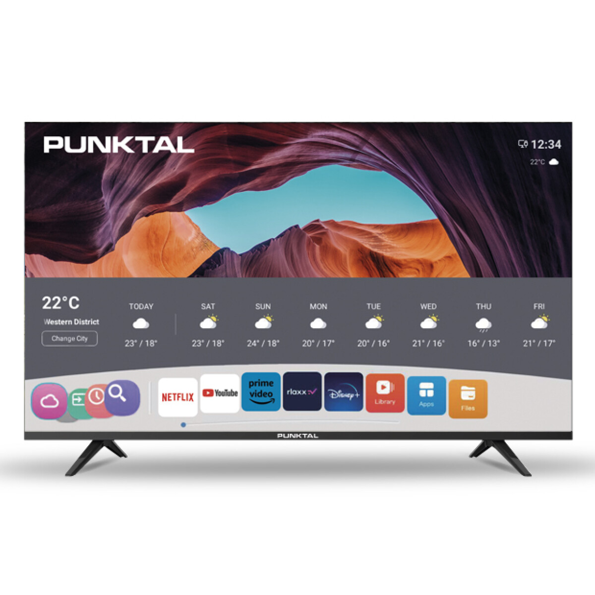 TV LED 32" HD Smart Frameless Punktal WOS 