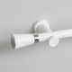 Barrote cortina de metal 2,5 m + 3 Soportes BLANCO