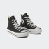 Botitas Converse Chuck Taylor Eco Cuero Plataforma Negro