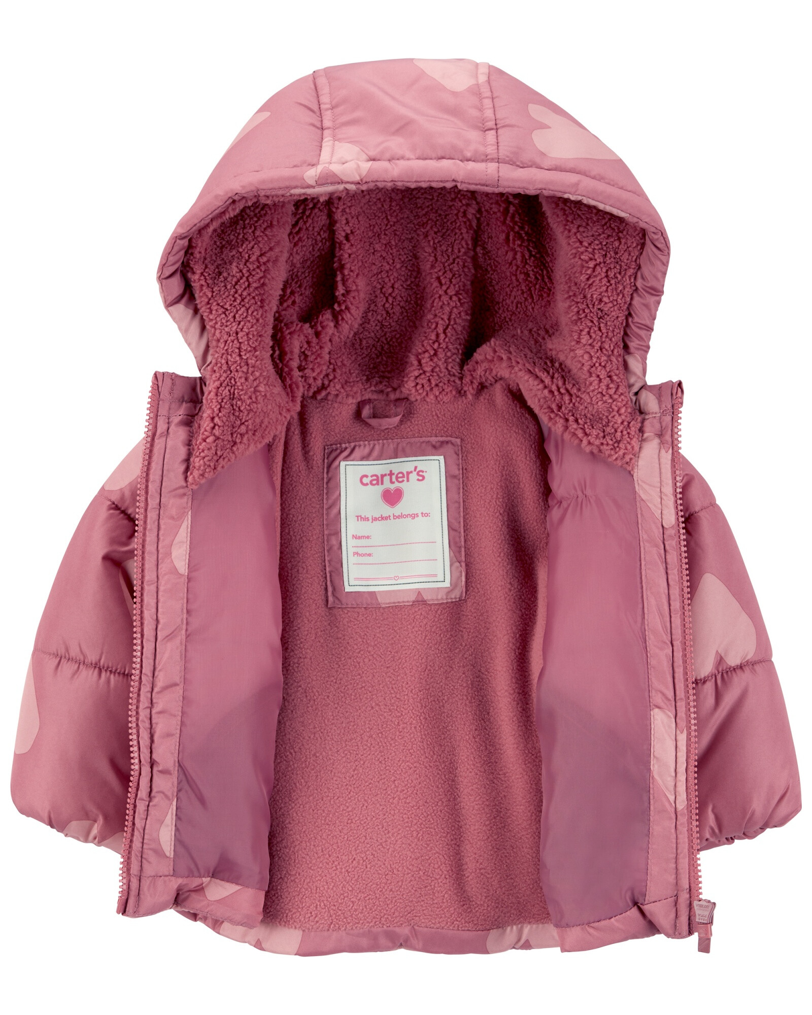 Campera resistente al agua, diseño corazones Campera resistente al agua, diseño corazones