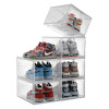 Caja zapatera apilable para ordenar zapatos dura Transparente