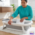 Bañito Para Bebé Plegable Con Termómetro Gris