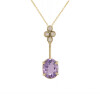 Colgante con cadena Alina en oro amarillo 18k con brillantes y amatista Colgante con cadena Alina en oro amarillo 18k con brillantes y amatista