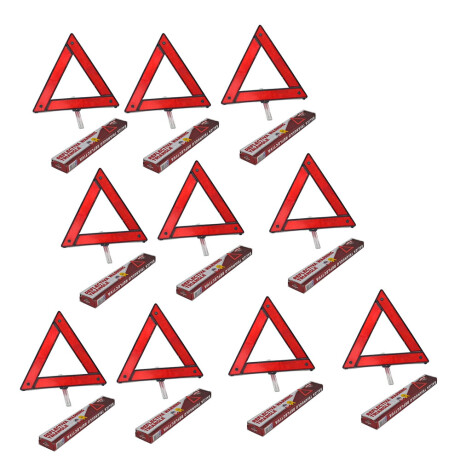 SEGURIDAD VIAL COMBO 10 BALIZA TRIANGULO REFLECTIVA 28CM C/SOPORTE SEGURIDAD VIAL COMBO 10 BALIZA TRIANGULO REFLECTIVA 28CM C/SOPORTE