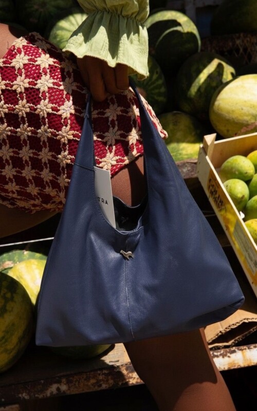 Cartera de cuero Oslo Azul Gastado