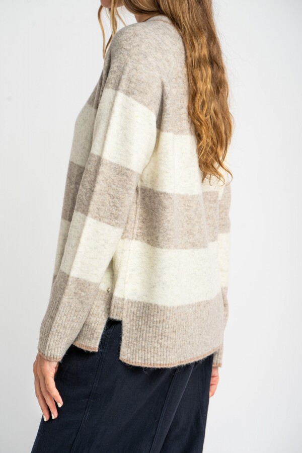 Sweater Rayado Visón