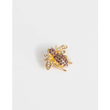 Prendedor Metálico Abeja Dorado