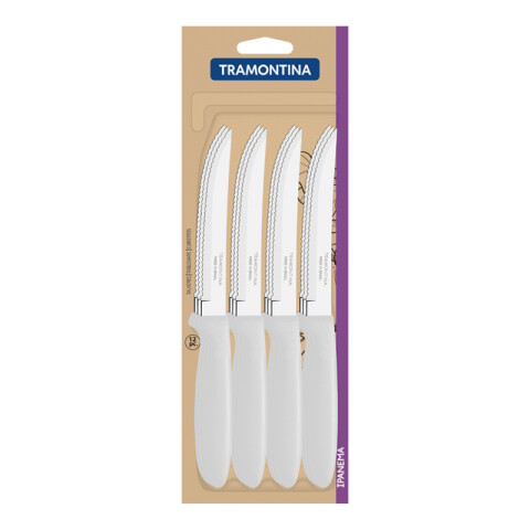 Cuchillos 12 piezas, mango blanco "IPANEMA" -TRAMONTINA TN8304