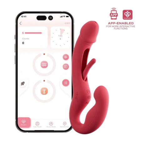 Vibrador Punto G Strap On Usb Con App Honey Harmony Duo Vibrador Punto G Strap On Usb Con App Honey Harmony Duo