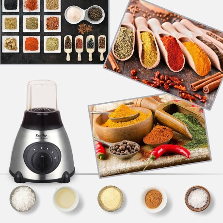 Licuadora Sonifer Jarra Vidrio Acero Inox Con Molinillo Licuadora Sonifer Jarra Vidrio Acero Inox Con Molinillo