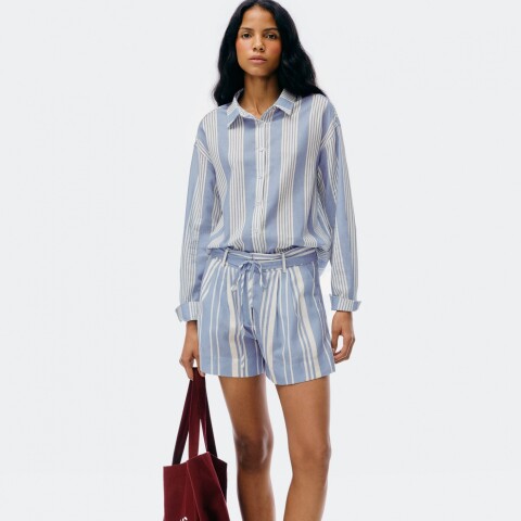 SHORTS FEM CELESTE A RAYAS