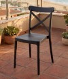 Silla Cruceta de polipropileno ZJ09 Negro
