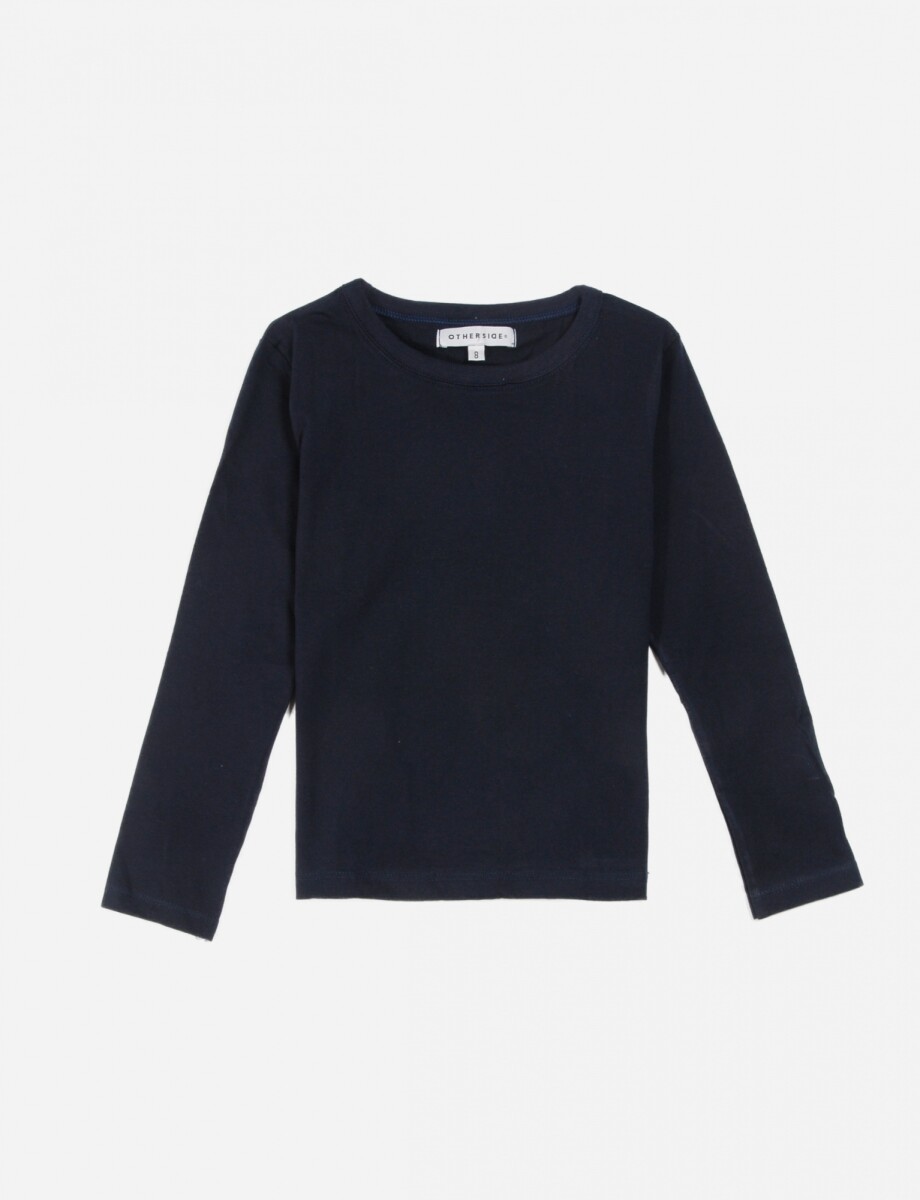 Camiseta manga larga - Azul marino 