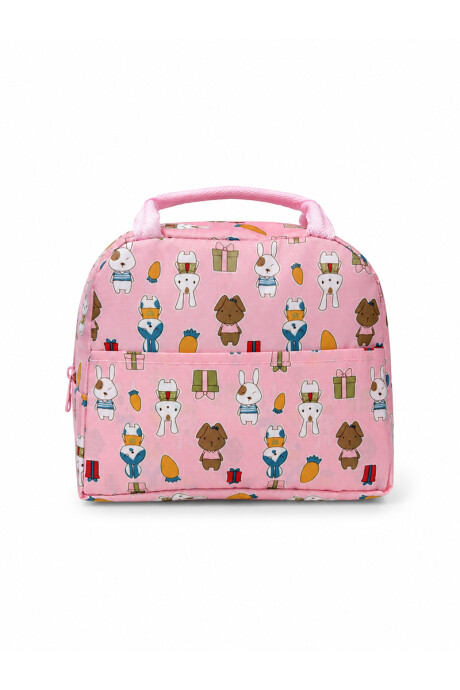 Lunchera Unicorn Rosa con conejos