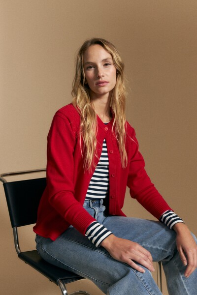 CARDIGAN JUSTIN Rojo