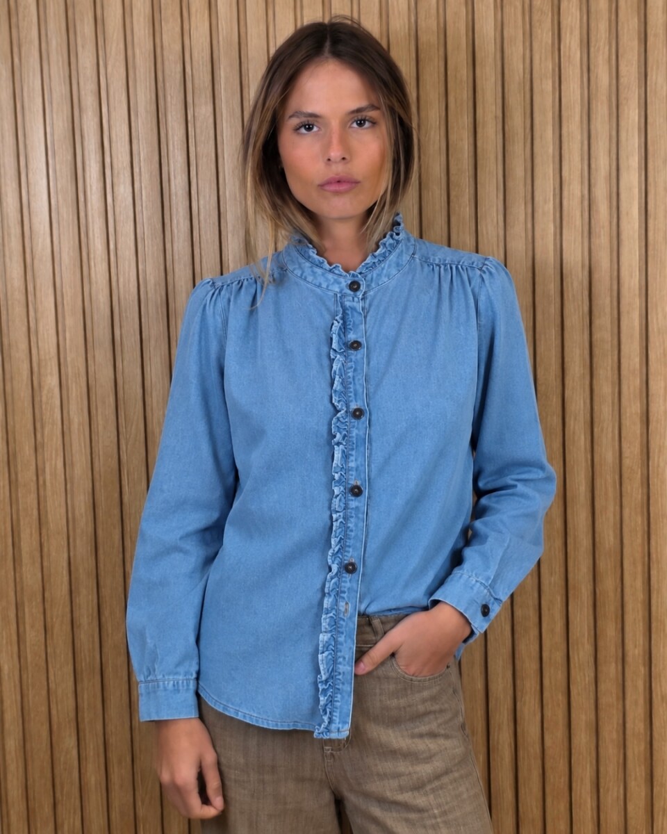 Camisa Magda - Denim Celeste 