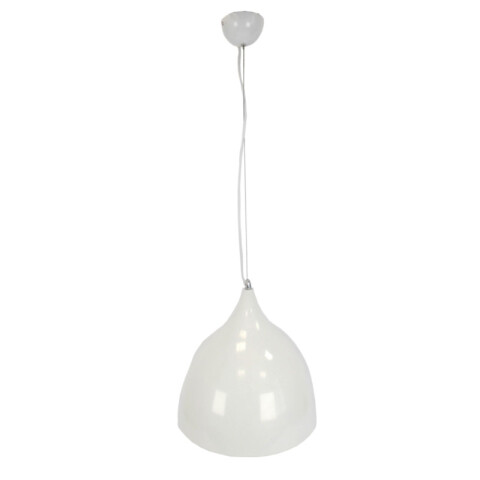 Lámpara colgante COPA metal blanco brillante 60W GN0445