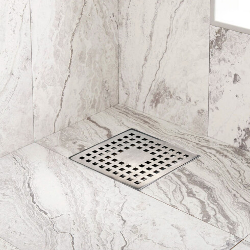 Desagüe Cuadrado 15X15 En Acero Inox 000