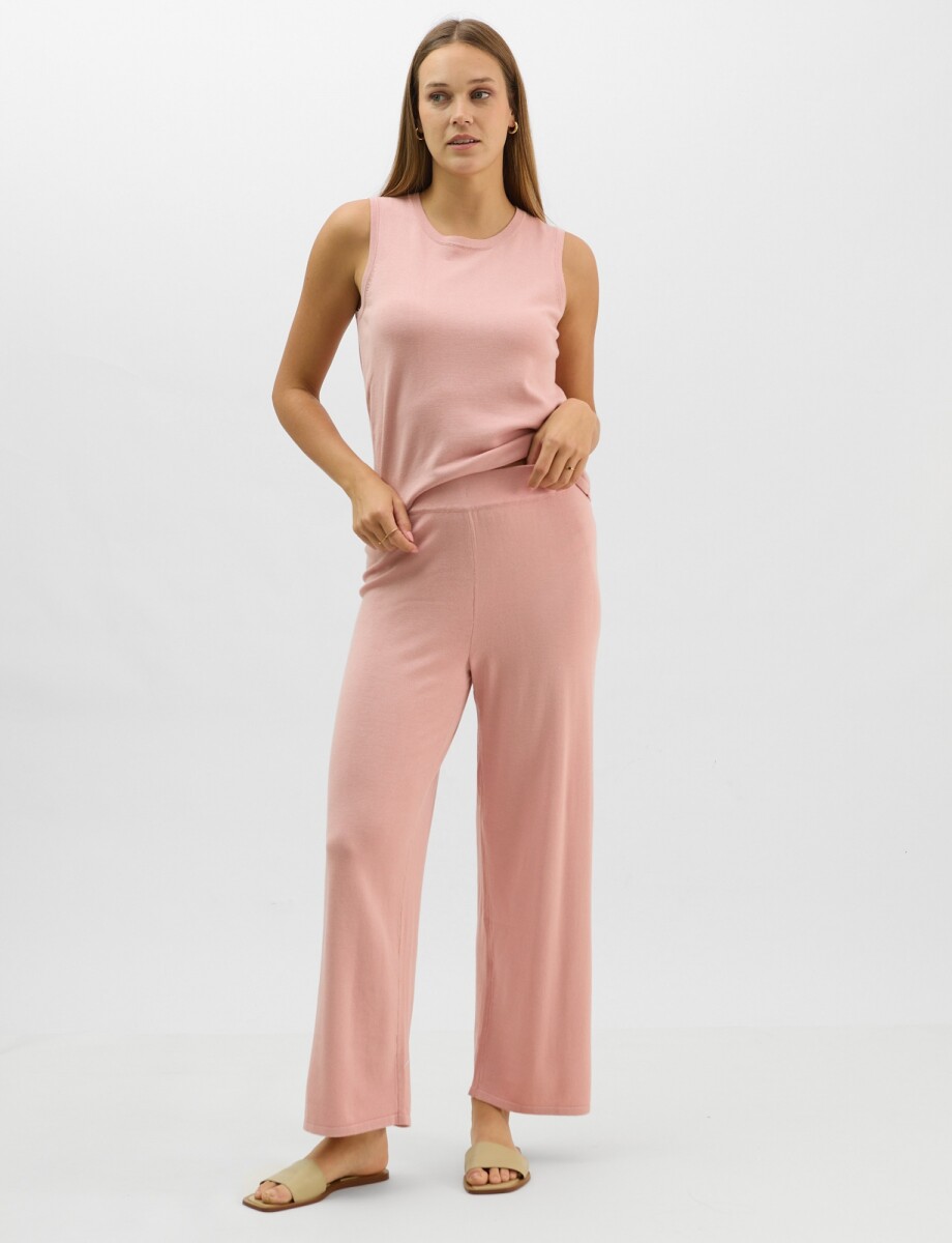 Pantalon Tejido - Rosa 