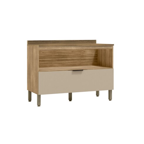Modulo Bajo Mesada Para Cocina C/Tapa Dos Olleros De 120 cms. GAMAS DE BEIGE