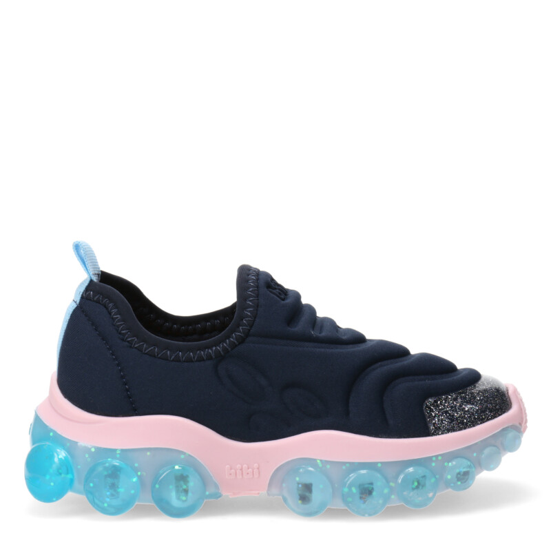 Championes Infantiles Bibi Roller Celebration c/Luces Azul Marino - Rosa