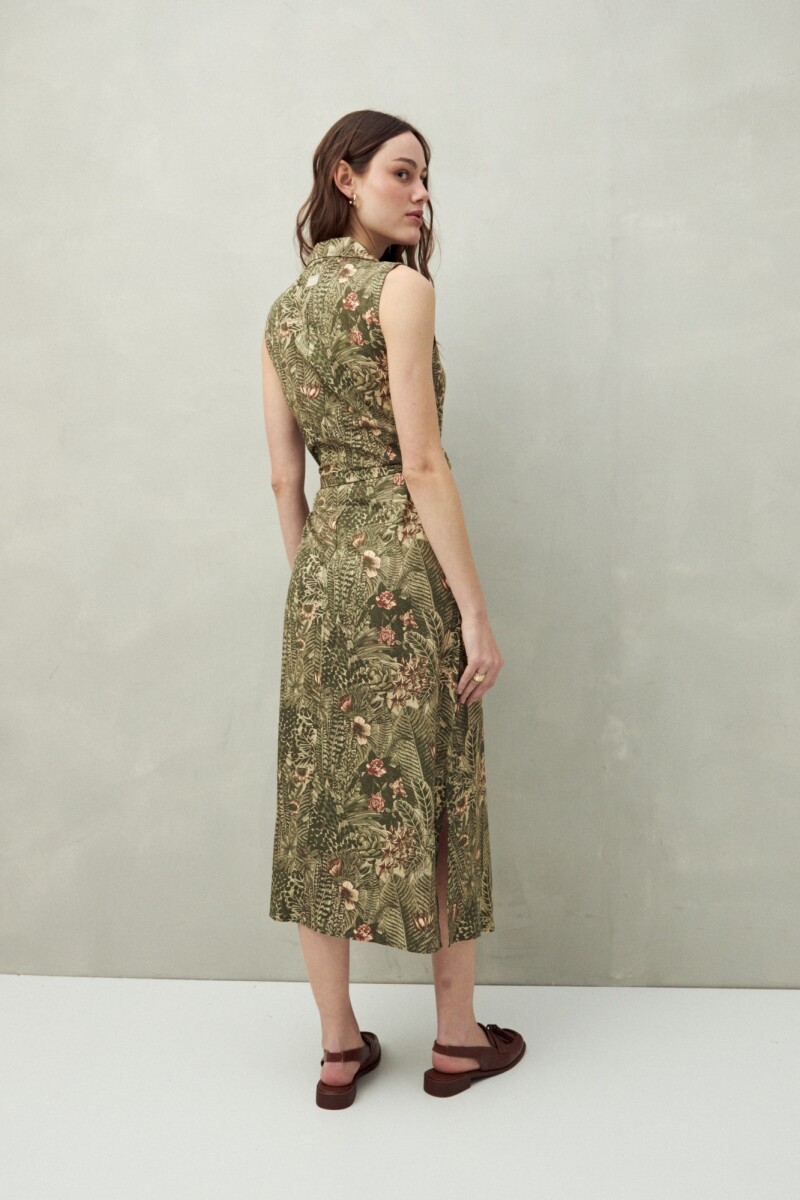 VESTIDO OFERPLAY Verde Oliva