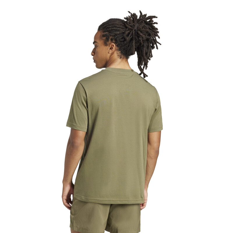 Remera de Hombre Adidas Essentials Small Logo Verde - Oliva