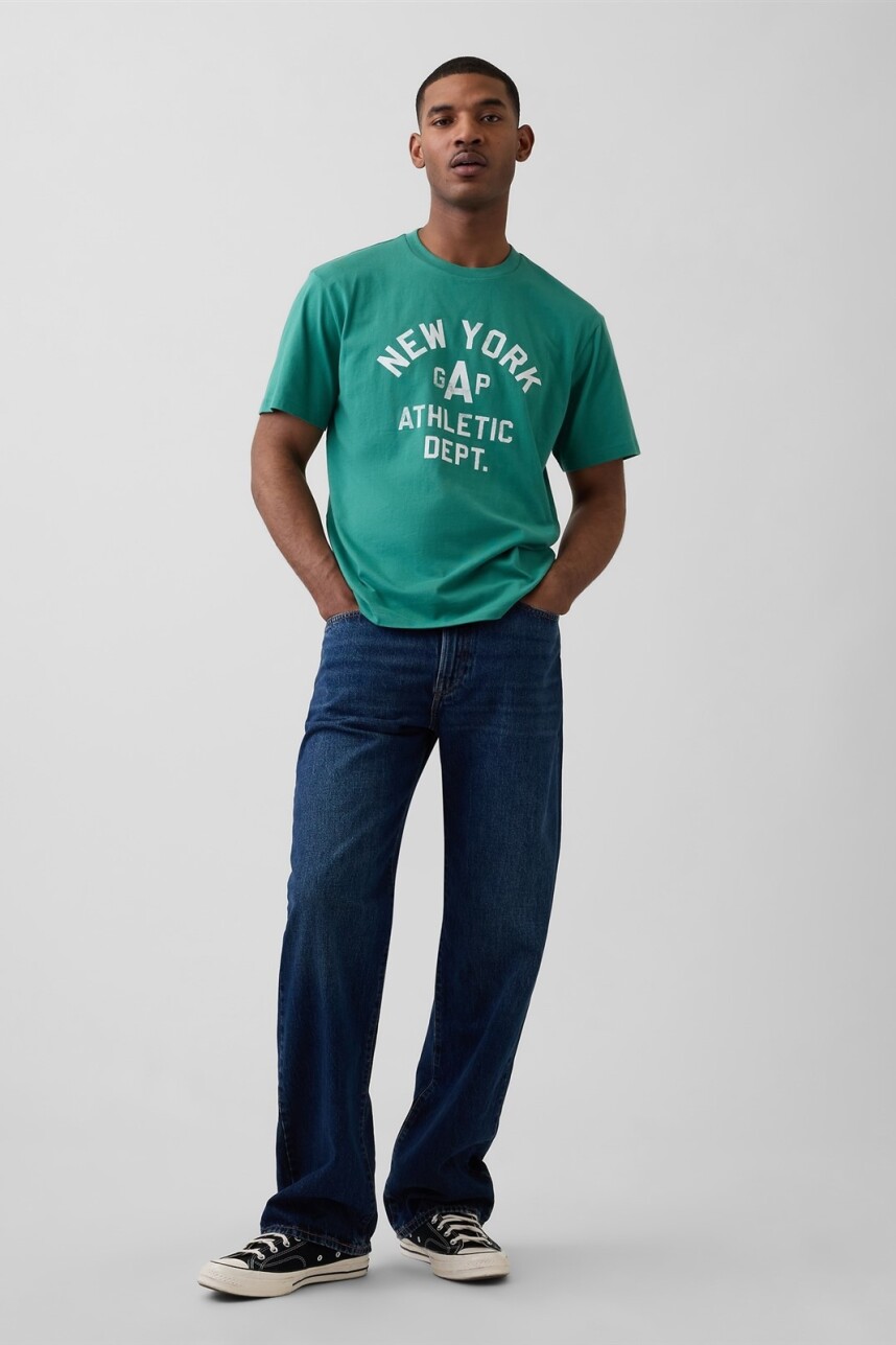 Remera Estampada Manga Corta Hombre New Algae 373