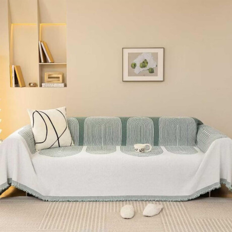 Cobertor Protector Funda Cubre Sillón Sofá Reversible 1.8x2M Verde