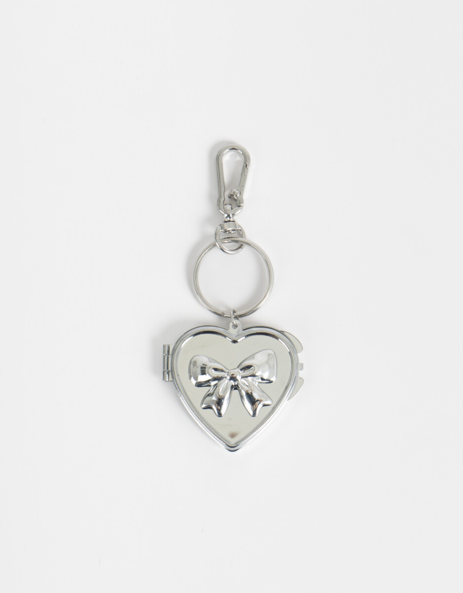 Llavero Y Charm Con Relicario Corazón 