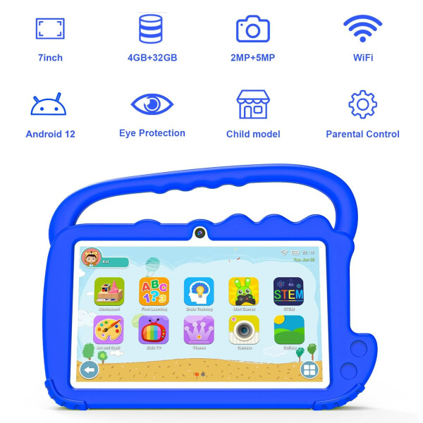 Tablet Infantil Kids 2+2gb Ram 32gb Con Lápiz AZUL