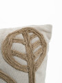 ALMOHADON BORDADO HOJAS VISON