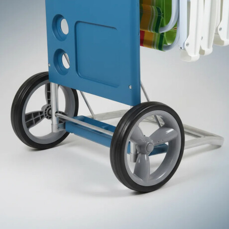 Carrito Para Sillas De Playa + Mesa Calidad Azul