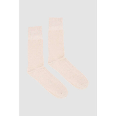 Medias lisas sujeción suave hombre Beige