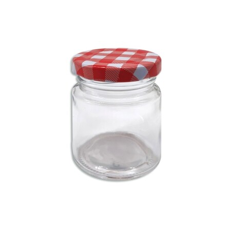 FRASCO DE VIDRIO CON TAPA 6.3X5.5CM MULTICOLOR