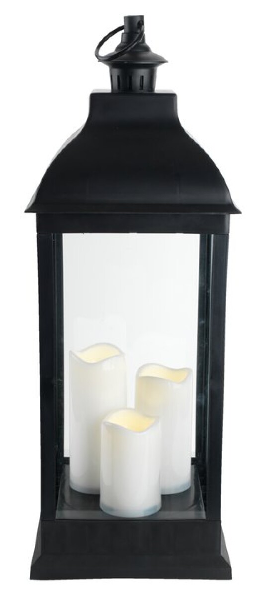 Farol navideño AUGIT 24x24x65 cm con luz LED 