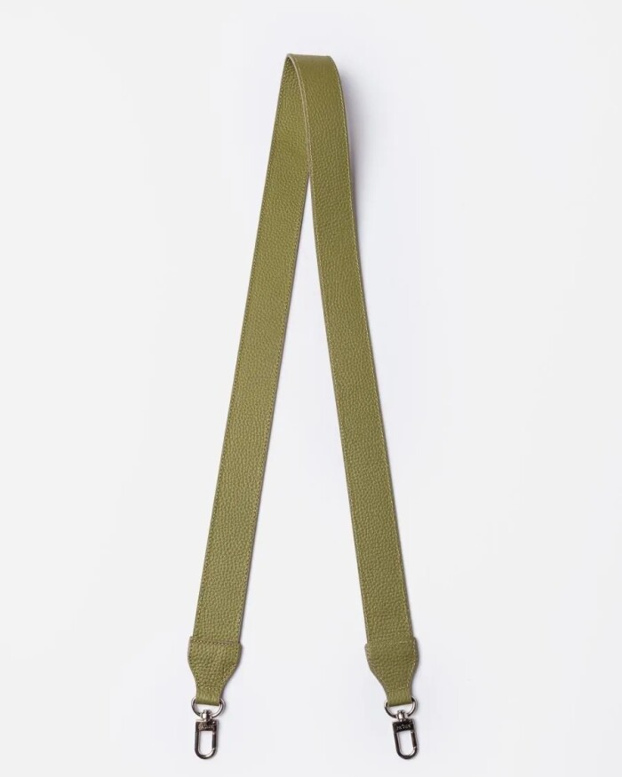 Correa Peanut En Cuero Graneado Verde