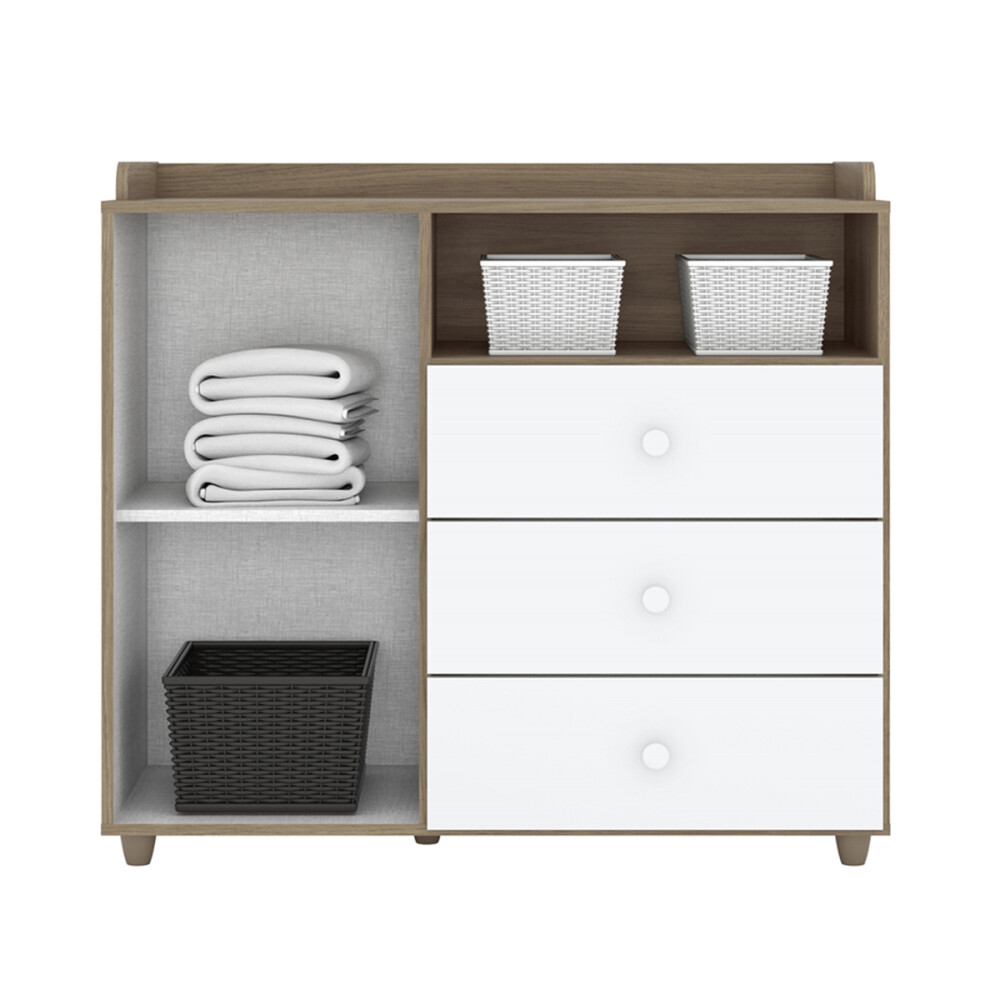 Cómoda Cajonera infantil 3 cajones 1 puerta con espacio Cómoda Cajonera infantil 3 cajones 1 puerta con espacio