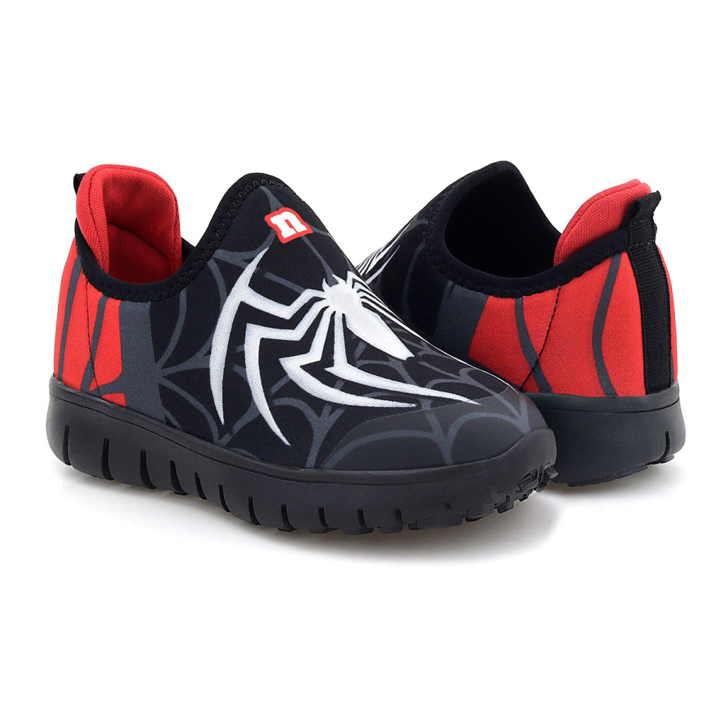 Calzado Novopé Elástico Flexible Infantil Niño Niña Spiderman-Negro