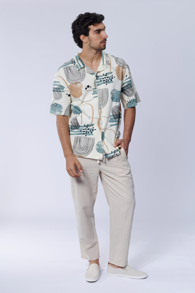 Pantalón de lino Beige